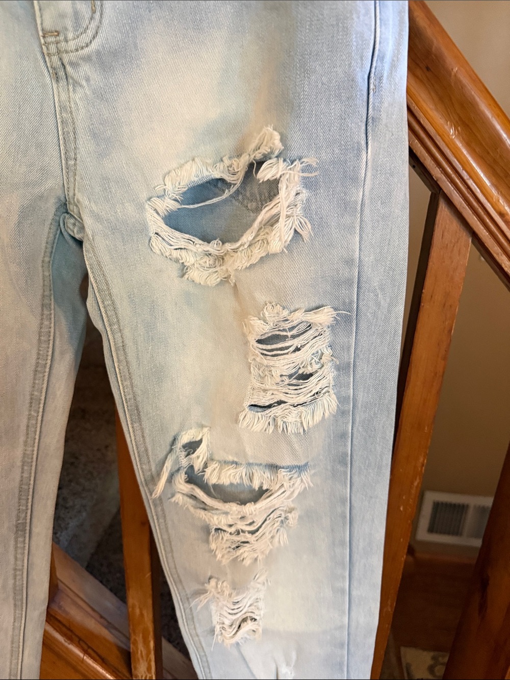 ONE by One Teaspoon Light Wash Distressed Denim Jeans Size 27 - Picture 6 of 13